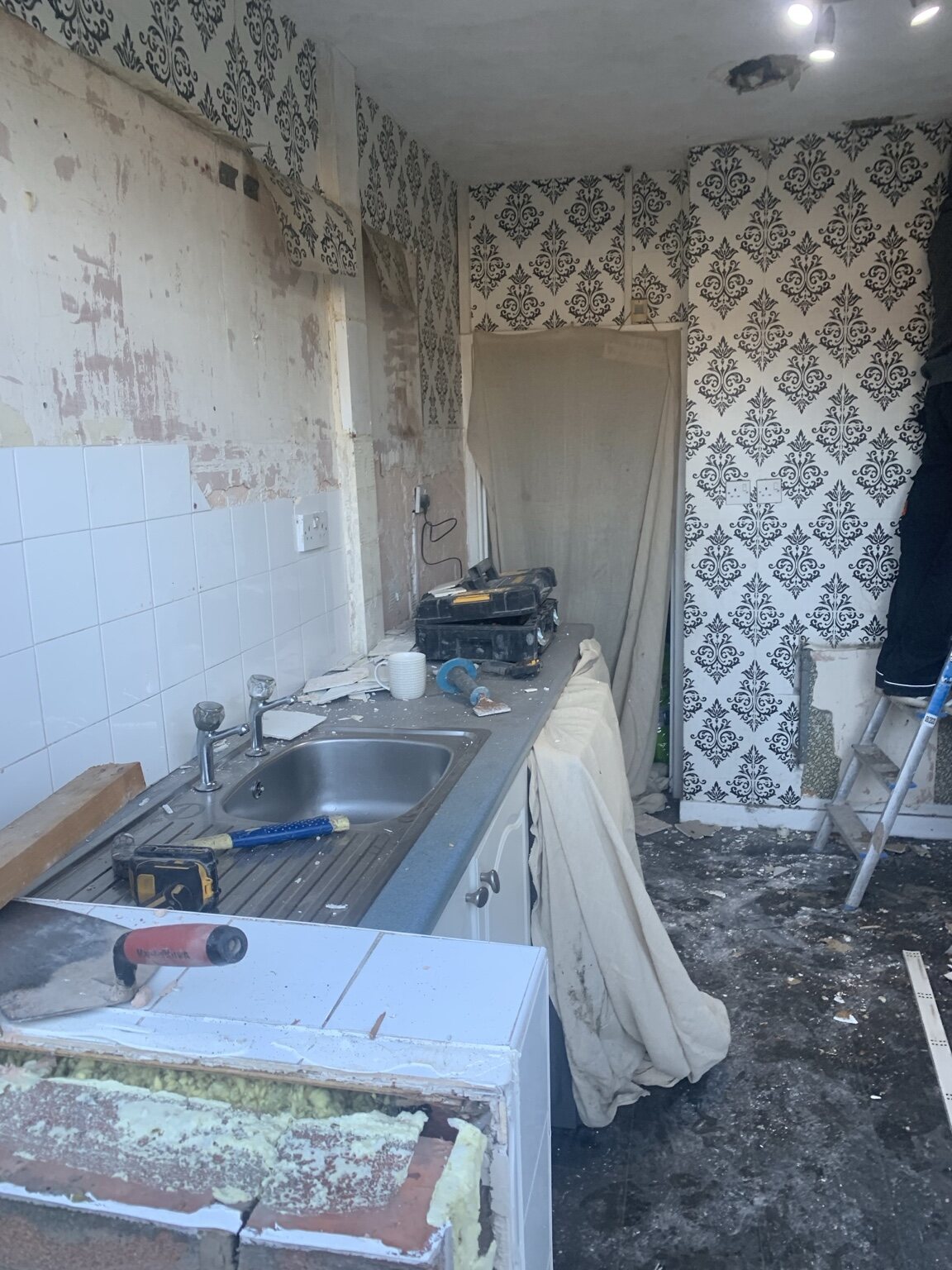Original kitchen at the start of the renovation